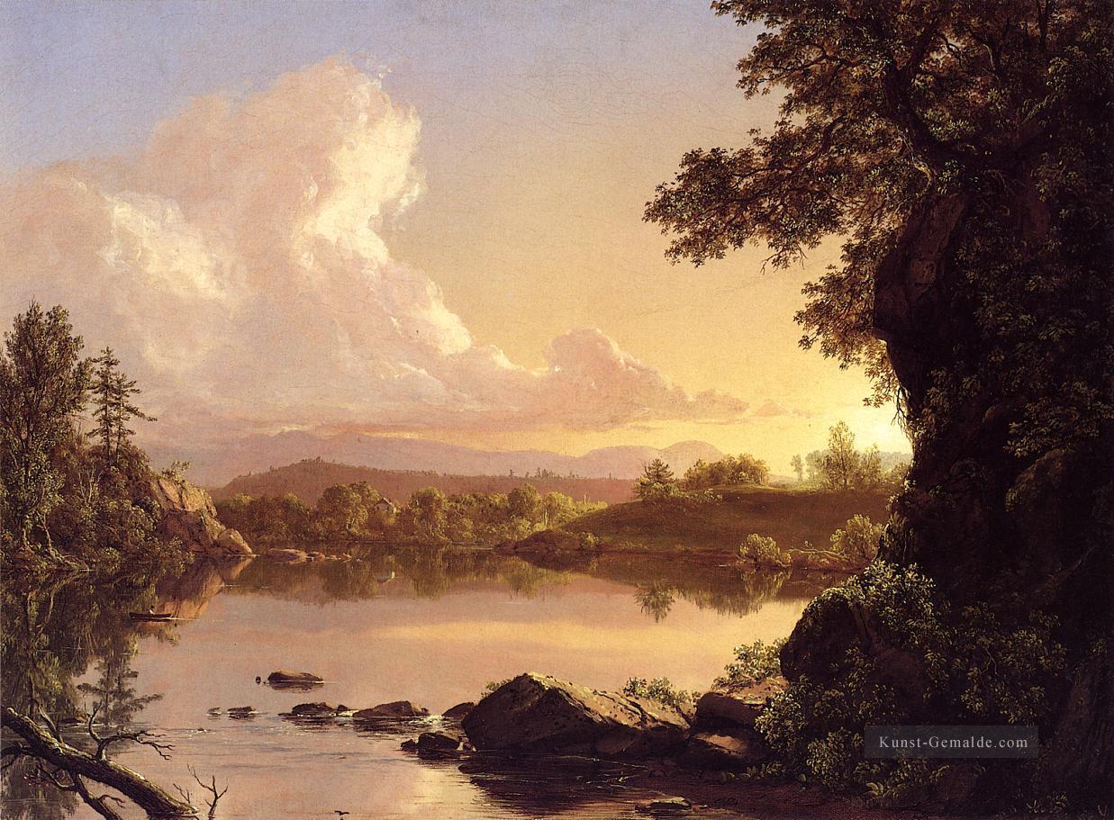 Szene auf dem Catskill Creek in New York Landschaft Hudson Fluss Frederic Edwin Church Ölgemälde